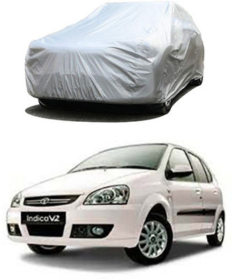 W proof Car Cover For Tata Indica V2 (Without Mirror Pockets)(Silver)