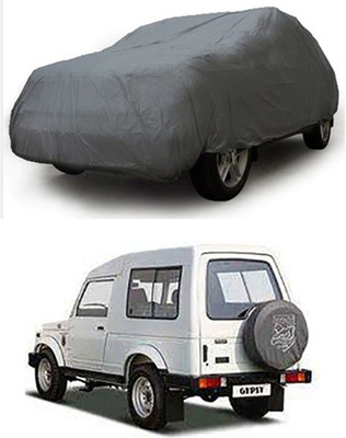 W proof Car Cover For Maruti Suzuki Gypsy MG-410 (Without Mirror Pockets)(Grey)