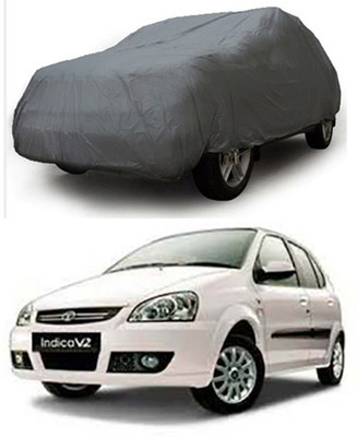 W proof Car Cover For Tata Indica V2 (Without Mirror Pockets)(Grey)