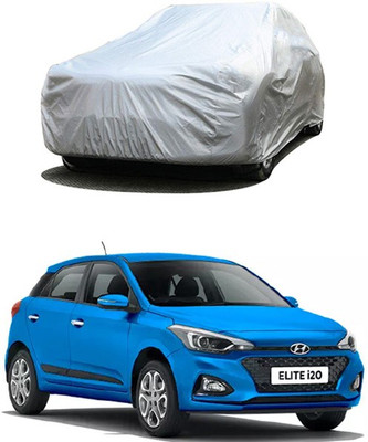 W proof Car Cover For Hyundai Elite i20 (Without Mirror Pockets)(Silver)
