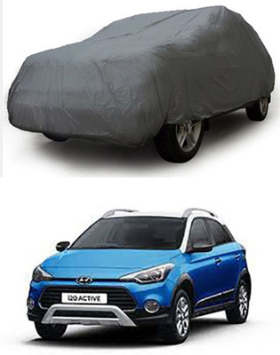 W proof Car Cover For Hyundai i20 Active (Without Mirror Pockets)(Grey)