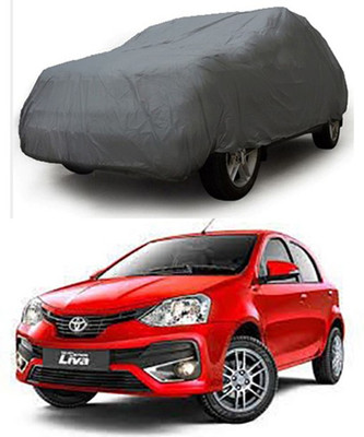 W proof Car Cover For Toyota Etios Liva (Without Mirror Pockets)(Grey)