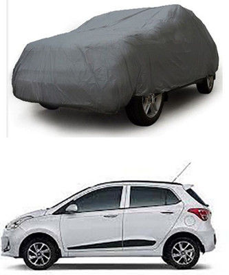 W proof Car Cover For Hyundai Grand i10 (Without Mirror Pockets)(Grey)