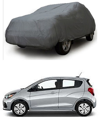 W proof Car Cover For Chevrolet Spark (Without Mirror Pockets)(Grey)