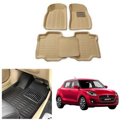 After cars Plastic 3D Mat For  Maruti Suzuki Swift(Beige)