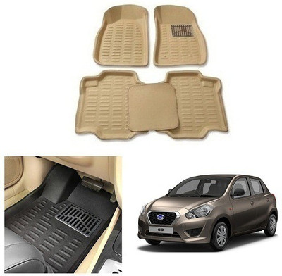 After cars Plastic 3D Mat For  Datsun Go(Beige)