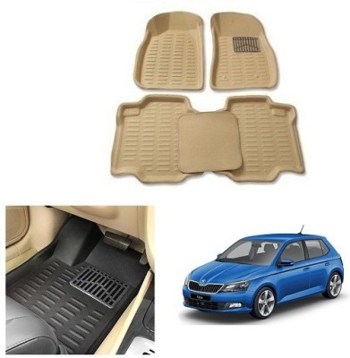 After cars Plastic 3D Mat For  Skoda Fabia(Beige)