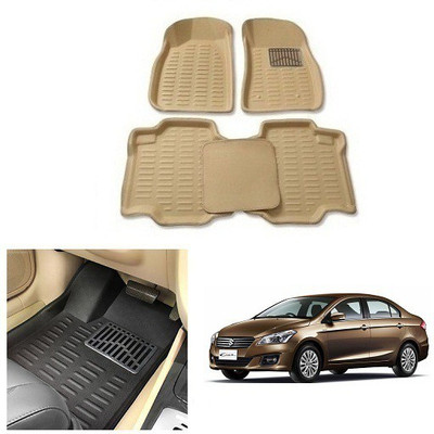 After cars Plastic 3D Mat For  Maruti Suzuki Ciaz(Beige)