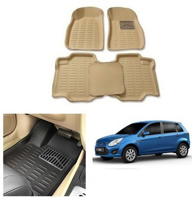 After cars Plastic 3D Mat For  Ford Figo(Beige)
