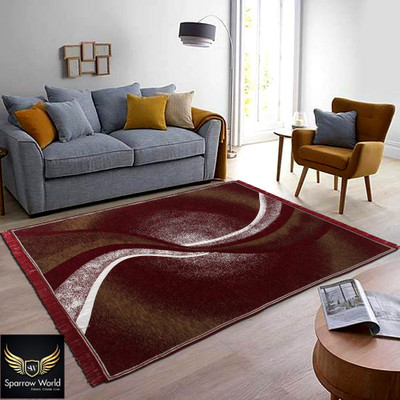 Sparrow world Multicolor Chenille Carpet(7 ft,  X 5 ft, Rectangle)