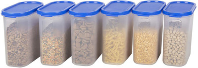 swift international Plastic Grocery Container  - 1800 ml(Pack of 6, Blue)