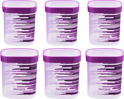 Trueware Plastic Grocery Container  - 750 ml, 750 ml, 750 ml, 1000 ml, 1000 ml, 1000 ml(Pack of 6, Purple)