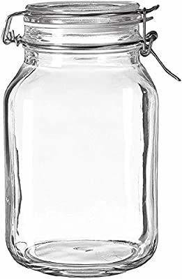 GTR Glass Cookie Jar  - 1200 ml(Clear)