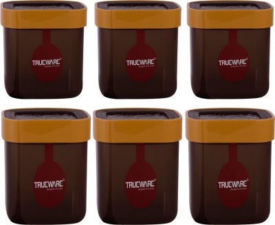 Trueware Plastic Grocery Container  - 1000 ml, 1000 ml, 1000 ml, 1500 ml, 1500 ml, 1500 ml(Pack of 6, Beige)