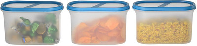 Cutting EDGE Plastic Grocery Container  - 1200 ml(Pack of 3, Blue)