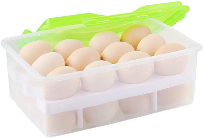 PAVITYAKSH Plastic Egg Container  - 2 dozen(Green)