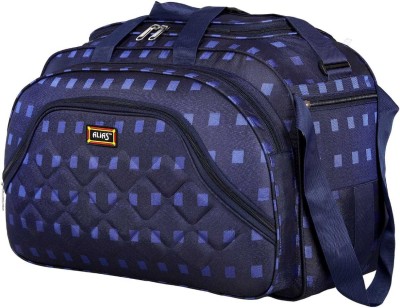 alias (Expandable) Travel Duffel Weekender Bag with 2 Wheels and Adjustable Shoulder Strap with 2 Compartments and 3 Pockets (Blue) Duffel With Wheels (Strolley)