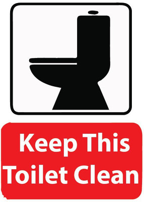 VVWV Keep This Toilet Clean Sign Stiker Emergency Sign