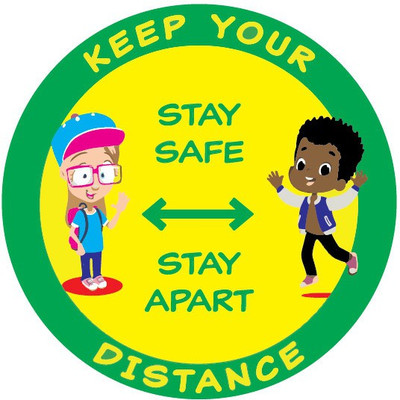 VVWV KEEP YOUR DISTANCE SIGN STICKER Emergency Sign