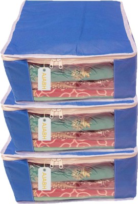 Ajabh High Quality Fancy Non-Woven Hight Saree Cover Garment storage bag Pack of 3 NSB00122(Blue)