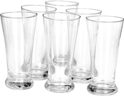 Somil (Pack of 6) Stylish Clear Transparent Multipurpose Drinking Glass- R11 Glass Set Water/Juice Glass(330 ml, Glass, Clear, White)