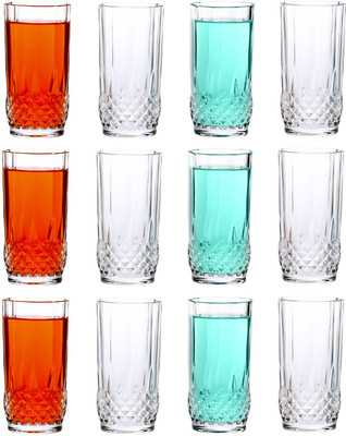 Somil (Pack of 12) Stylish Clear Transparent Multipurpose Drinking Glass- R267 Glass Set Water/Juice Glass(225 ml, Glass, Clear)
