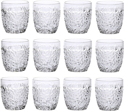 Somil (Pack of 12) Stylish Clear Transparent Multipurpose Drinking Glass- R228 Glass Set Water/Juice Glass(200 ml, Glass, Clear)