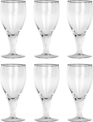 Somil (Pack of 6) Multipurpose Drinking Glass -B1841 Glass Set Wine Glass(180 ml, Glass, Clear)