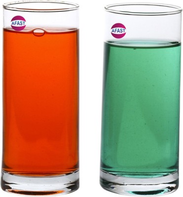 Somil (Pack of 2) Stylish Clear Transparent Multipurpose Drinking Glass- R40 Glass Set Water/Juice Glass(300 ml, Glass, Clear, White)