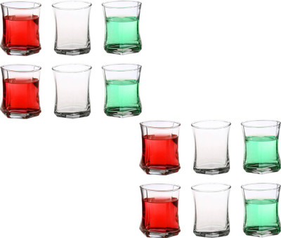1st Time (Pack of 12) Transparent Multi Use Drinking Glass Set For Water, Juice, Milk, Home, Bar -K19 Glass Set Water/Juice Glass(300 ml, Glass, Clear)