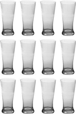 Somil (Pack of 12) Stylish Clear Transparent Multipurpose Drinking Glass- R315 Glass Set Water/Juice Glass(270 ml, Glass, Clear, White)