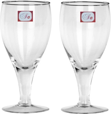 Somil (Pack of 2) Royal Wine, Cocktail, Champagne Drinking Clear Glass Set- S19 Glass Set Wine Glass(300 ml, Glass, Clear, White)
