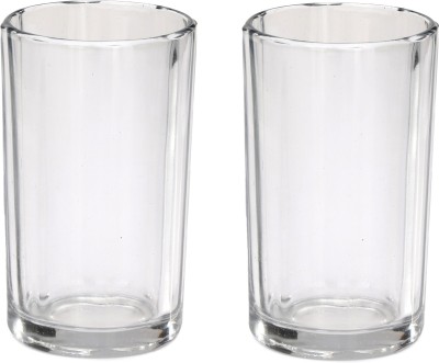 Somil (Pack of 2) Stylish Clear Transparent Multipurpose Drinking Glass- R126 Glass Set Water/Juice Glass(200 ml, Glass, Clear)