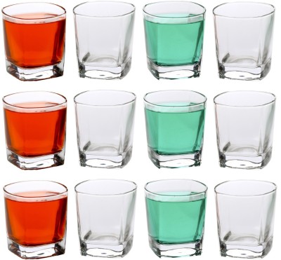 Somil (Pack of 12) Party Perfect Shot Glasses- C3 Glass Set Water/Juice Glass(180 ml, Glass, Clear)