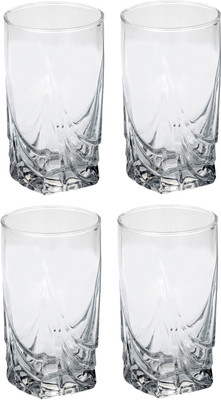 Somil (Pack of 6) Stylish Clear Transparent Multipurpose Drinking Glass- R353 Glass Set Water/Juice Glass(310 ml, Glass, Clear, White)