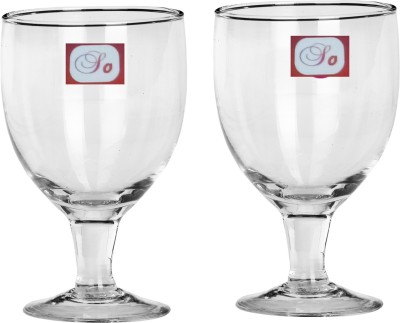 Somil (Pack of 2) Royal Wine, Cocktail, Champagne Drinking Clear Glass Set- S20 Glass Set Wine Glass(300 ml, Glass, Clear, White)