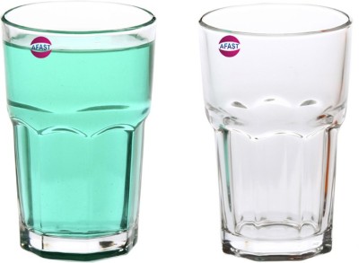 Somil (Pack of 2) Stylish Clear Transparent Multipurpose Drinking Glass- R113 Glass Set Water/Juice Glass(250 ml, Glass, Clear)