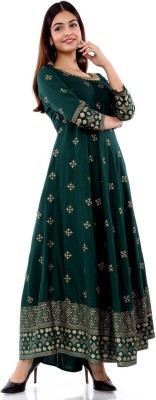 Santlal Anarkali Gown(Green)