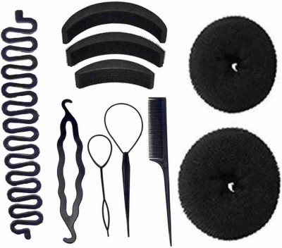 barakath 10 pes hair designing equipment Hair Accessory Set (Black) Hair Accessory Set(Black)