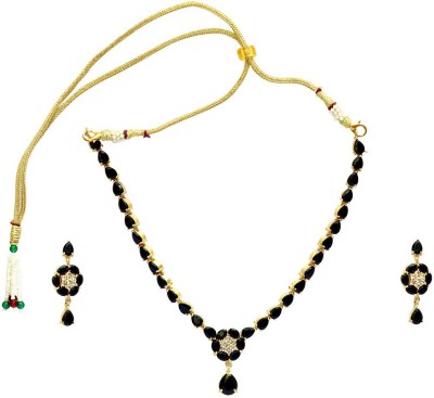 Fashion Factory Metal Gold-plated Black, Gold Jewellery Set(Pack of 1)