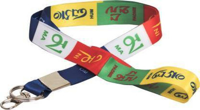 gtrp 1MIK Fabric Id Tag triplet Tibetan Buddhist Prayer Lanyard Key Chain Key Chain