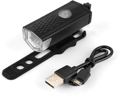 RESHNE 3 Mode LED Bicycle Front Light USB Rechargeable LED Front Light(Black)