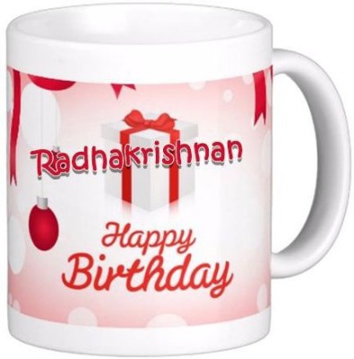 GNS Happy Birthday Radhakrishnan Wish 82 Ceramic Coffee Mug(330 ml)