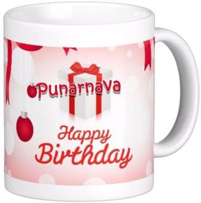 GNS Happy Birthday Punarnava Wish 82 Ceramic Coffee Mug(330 ml)