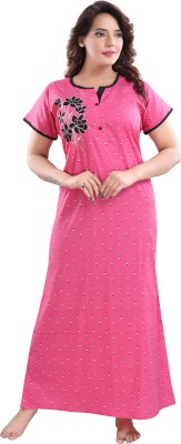 TRUNDZ Women Maternity/Nursing Nighty(Pink)