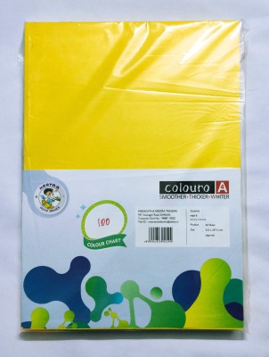 Meera Yellow Chart Unruled A4 136 gsm Multipurpose Paper(Set of 1, Yellow)