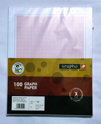 Meera GRAPH RULED A4 65 gsm Graph Paper(Set of 100, Pink)