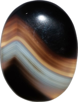 Dreamroar Sulemani Hakik Gemstone 12 Ratti 10.8 Carats ( 1 Piece ) Black Sulamani Aqeeq ( Not Available Same Picture ) Bracelet Ring Size Agate Stone Pendant