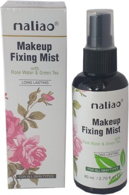 maliao Makeup Fixing Mist With Rose Water & Green Tea Long Lasting Primer  - 80 ml(Transparent)