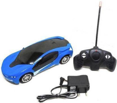 RTW COLLECTIONS 3D Famous With charger,Remote Controlled Rechargeable Famous Car with 3D Lights (blue)(Blue)